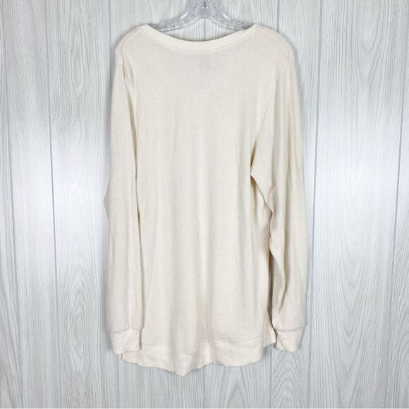 Saturday Sunday | Ivory Hacci Tunic V-Neck Sweater Size XSmall - Picture 2 of 11